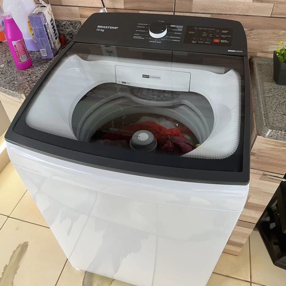 Lavadora de Roupas Brastemp 18kg Cesto Inox 12 Programas BWF18AB