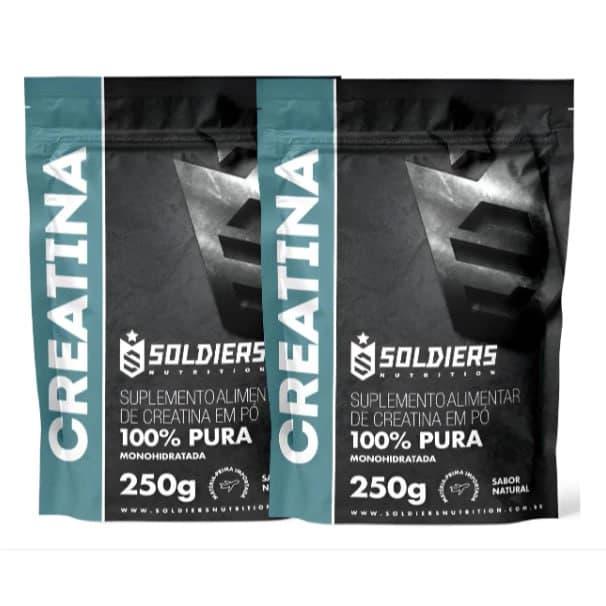 Kit 2 Creatinas Monohidratada 250g - Soldiers Nutrition
