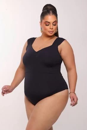 Maiô Feminino Plus Size Suplex Poliamida Premium Disfarça Barriga