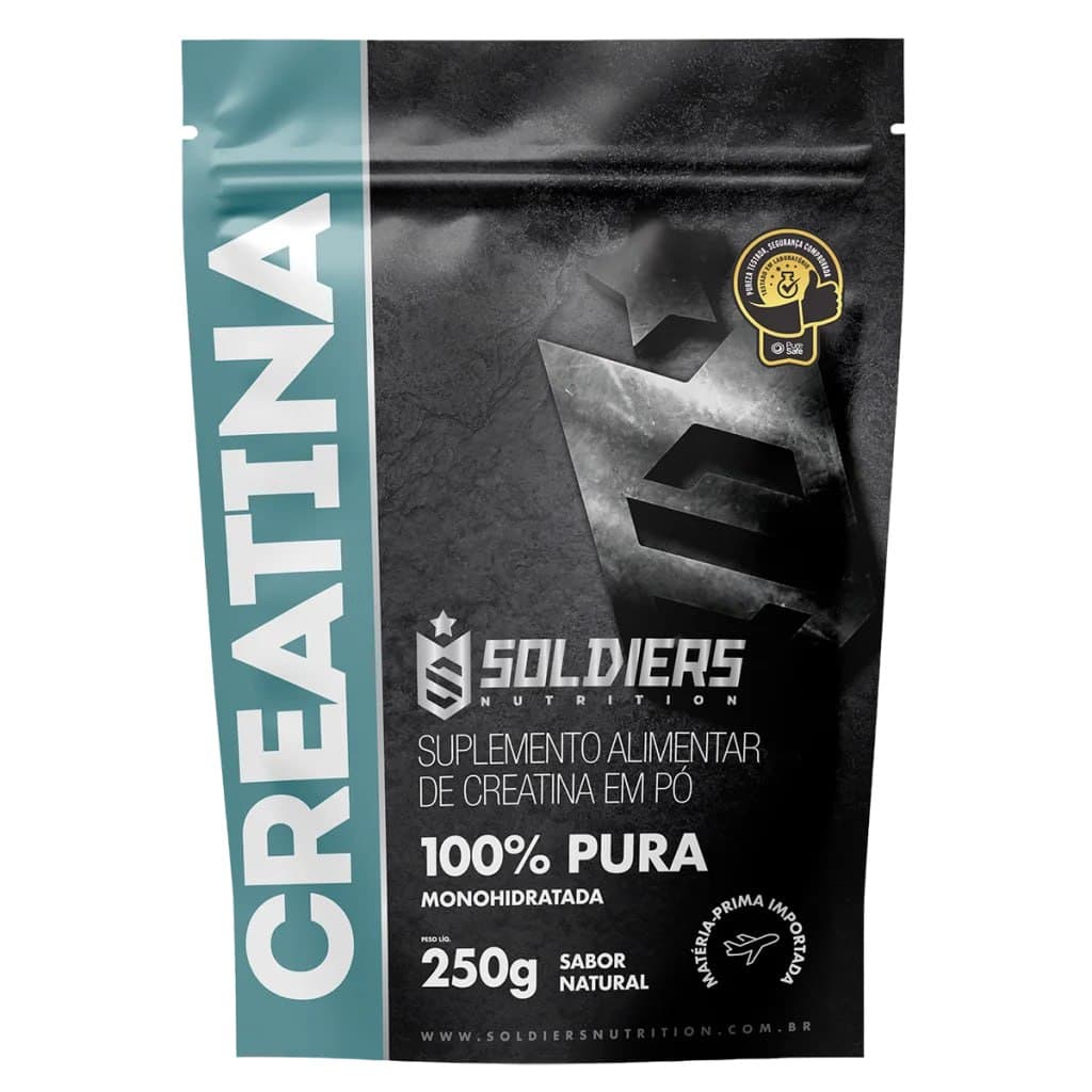 Creatina Monohidratada 250g 100% Pura Importada Soldiers Nutrition