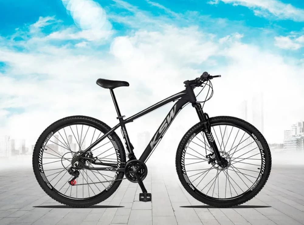 Bicicleta Alumínio Aro 29 Ksw 24v Freio Disco Xlt Cor Preto/verde Tamanho Do Quadro 19